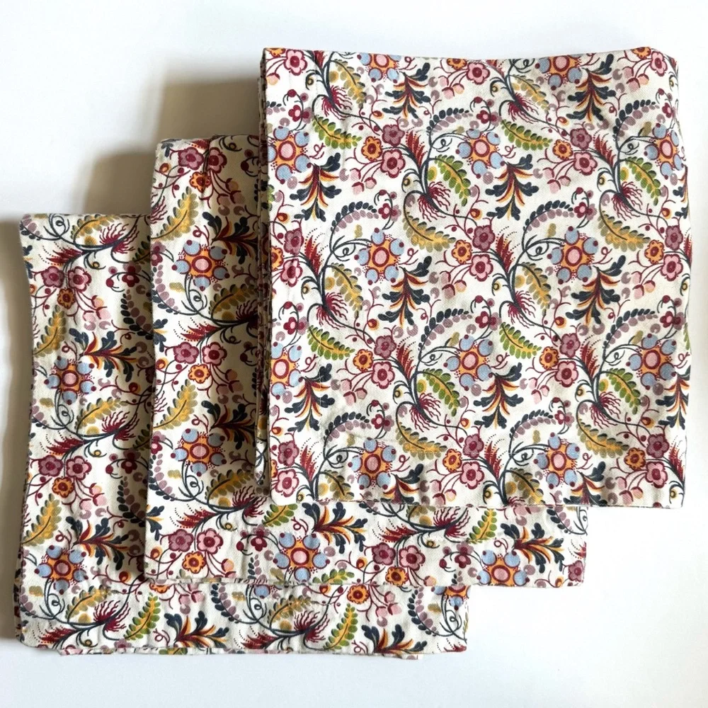 Vintage IKEA 1999 ALVINE GAVA Floral Scandinavian Throw Pillow Covers Set of 3